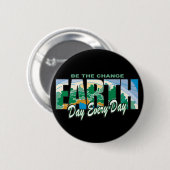 Aardodag is verandering ronde button 5,7 cm (Voorkant /achterkant)