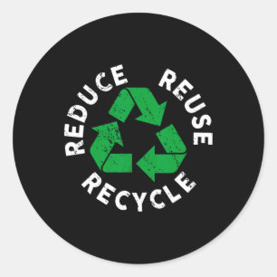 Aardodag reduceren Hergebruik Recyclen Geweldige r Ronde Sticker