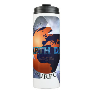 Aardodag verandering van de Wereldthermische tromm Thermosbeker