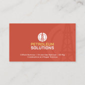 Aardolie, Olieveld, Olie en gas, Olieinstallatie, Visitekaartje (Achterkant)