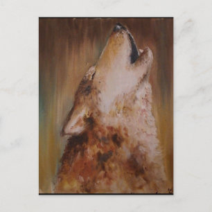 Aardoliewolf Briefkaart