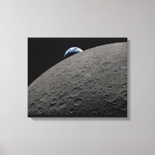Aardondergang Orion-ruimtevaartuig Artemis-maanmis Canvas Afdruk