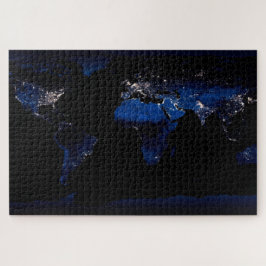 Aardoppervlak en eilanden van de ruimte legpuzzel