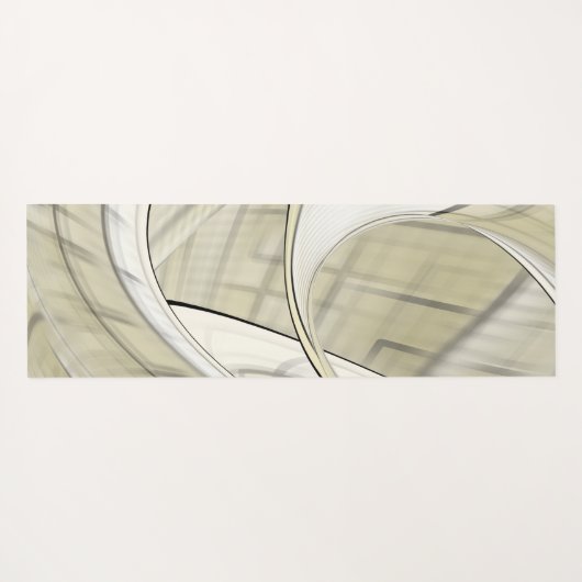 Aardpastel Autumn Abstracte kunst Monogram Yogamat (Achterkant (horizontaal))