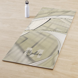 Aardpastel Autumn Abstracte kunst Monogram Yogamat