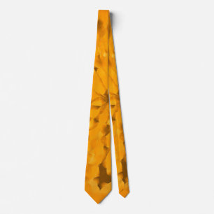 Aardpatroon Warme Kleuren Geel Oranje Goud Stropdas