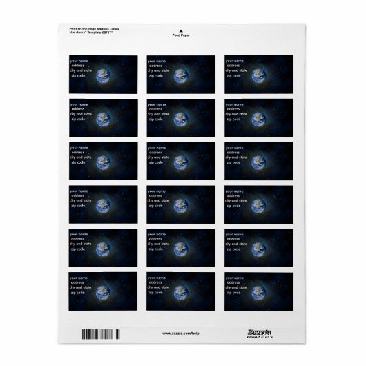 Aardretouradreslabels Etiket (Full Sheet)