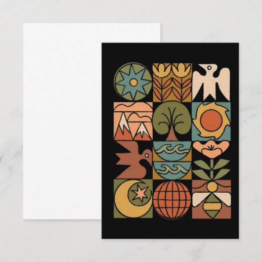 aardrijk bedankkaart (Voorkant / Achterkant)