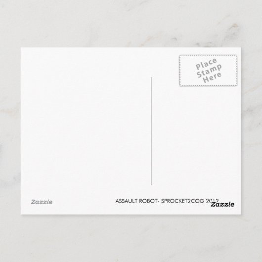 Aardrobot Briefkaart (Achterkant)