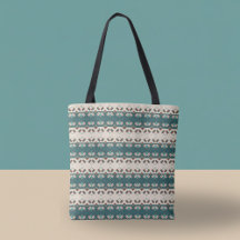 Aardrooster Teal en Bruine Tote