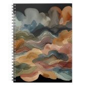 aards Abstract aquarel Notitieboek (Voorkant)