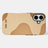 Aards Abstract minimalistisch ontwerp Case-Mate iPhone Case (Achterkant (horizontaal))