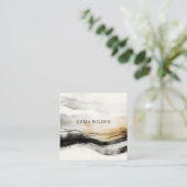 aards Abstract Waterverf Visitekaartje (Staand voorkant)