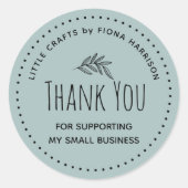 Aards Bedankt dat je mijn kleine bedrijf steunt Ronde Sticker (Voorkant)