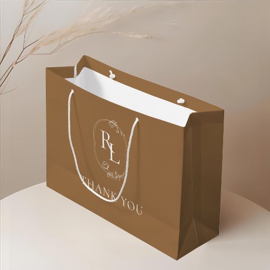 aards | Bloemenmonogram bruiloft Dank u Groot Cadeauzakje