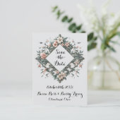 aards bloemenwijnstok-Briefkaart Aankondigingskaart (Staand voorkant)