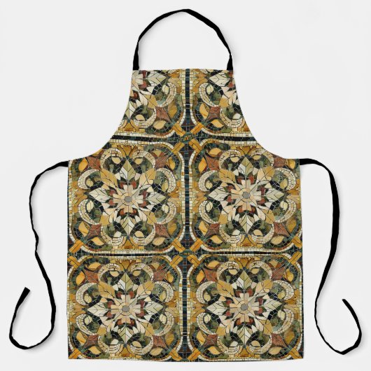 aards elegantiemozaïek schort (Voorkant)