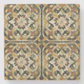 aards elegantiemozaïek stenen onderzetter (Voorkant)