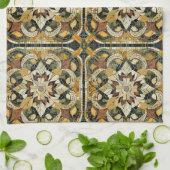 aards elegantiemozaïek theedoek (Gevouwen)