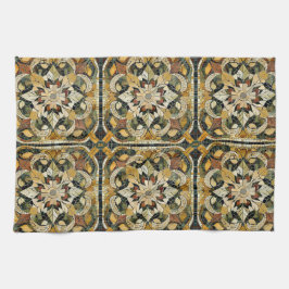 aards elegantiemozaïek theedoek