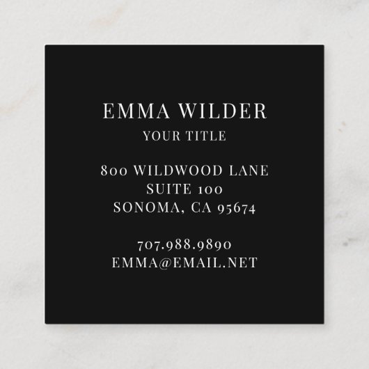 aards etherisch Abstract Waterverf Visitekaartje (Achterkant)