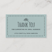 Aards Hartelijk dank voor het steunen van mijn kle Visitekaartje (Voorkant)