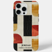 Aards modernistisch geometrisch ontwerp, tijdloze  Case-Mate iPhone case (Achterkant)