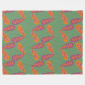 Aards Veerpatroon Fleece Deken (Voorkant (Horizontaal))