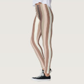 aards verticaal streeppatroon leggings (Links)