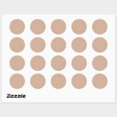 Aardse 1940s Retro Rosebud Utility Ronde Sticker (Vel)