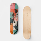 Aardse Abstract - Live to Ride Brushstroke Design Persoonlijk Skateboard (Voorkant)