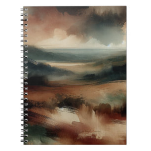 Aardse Abstracte aquarel Art Notitieboek
