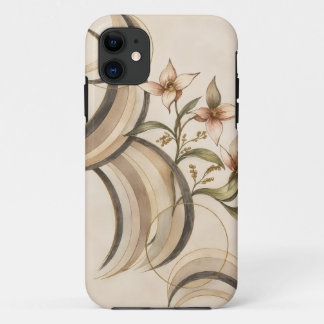 Aardse Abstracte Bloem- en Kalligrafie Lijnen Kuns Case-Mate iPhone Case