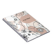 Aardse Abstracte Boho Moderne Design Notitieboek (Rechterzijde)