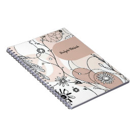 Aardse Abstracte Boho Moderne Design Notitieboek
