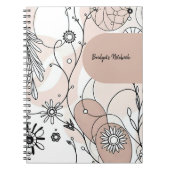 Aardse Abstracte Boho Moderne Design Notitieboek (Voorkant)