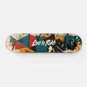 Aardse Abstracte Graffiti - Leef om te Rijden Mott Persoonlijk Skateboard (Horizontaal)