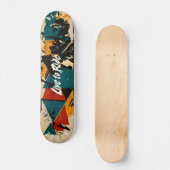 Aardse Abstracte Graffiti - Leef om te Rijden Mott Persoonlijk Skateboard (Voorkant)