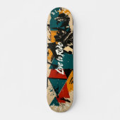 Aardse Abstracte Graffiti - Leef om te Rijden Mott Persoonlijk Skateboard (Voorkant)