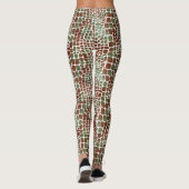 Aardse Abstracte Krokodillenschub Leggings (Achterkant)