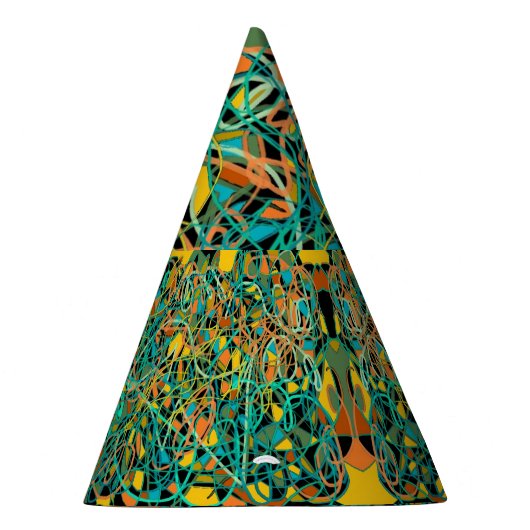 Aardse abstracte kunst Vine Like Design Feesthoedjes (Rechts)