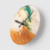 Aardse Abstracte Marmeren Kunstklok Ronde Klok (Hoek)