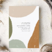 Aardse Abstracte minimalistische moderne bruiloft Kaart
