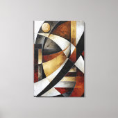 Aardse Abstracte Mozaïek Canvas Afdruk (Voorkant)
