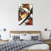 Aardse Abstracte Mozaïek Canvas Afdruk (Insitu (Slaapkamer))