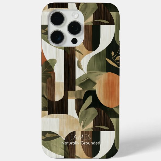 Aardse Abstracte Natuur-geïnspireerde Modern Case-Mate iPhone Case (Achterkant)