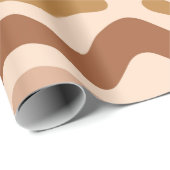 aardse Abstracte retrogolven Cadeaupapier (Rol Hoek)