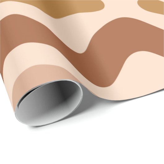 aardse Abstracte retrogolven Cadeaupapier (Rol Hoek)