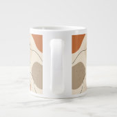 Aardse Abstracte Stroom Grote Koffiekop (Achterkant)