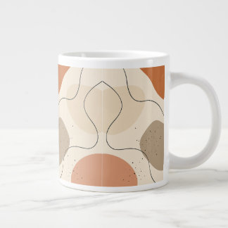 Aardse Abstracte Stroom Grote Koffiekop